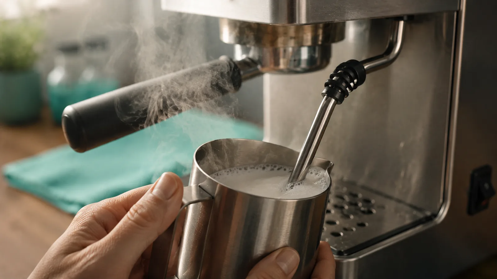 Steam wand / milk frothing