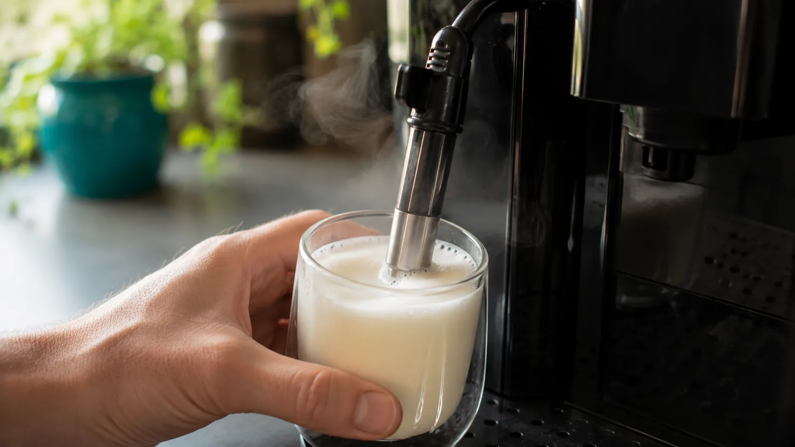 Steam wand / milk frothing